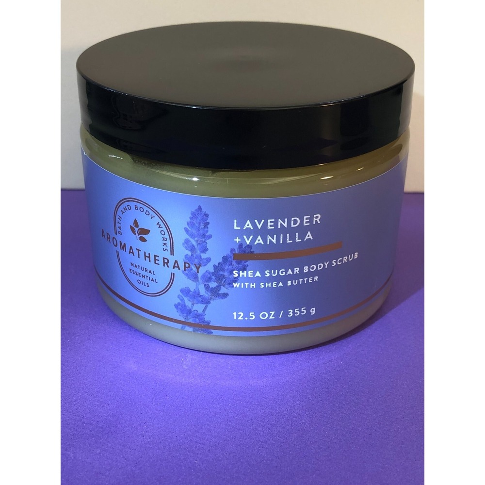 Bath & Body Works Aromatherapy~LAVENDER + VANILLA, Shea Sugar Body Scrub 12.5 oz